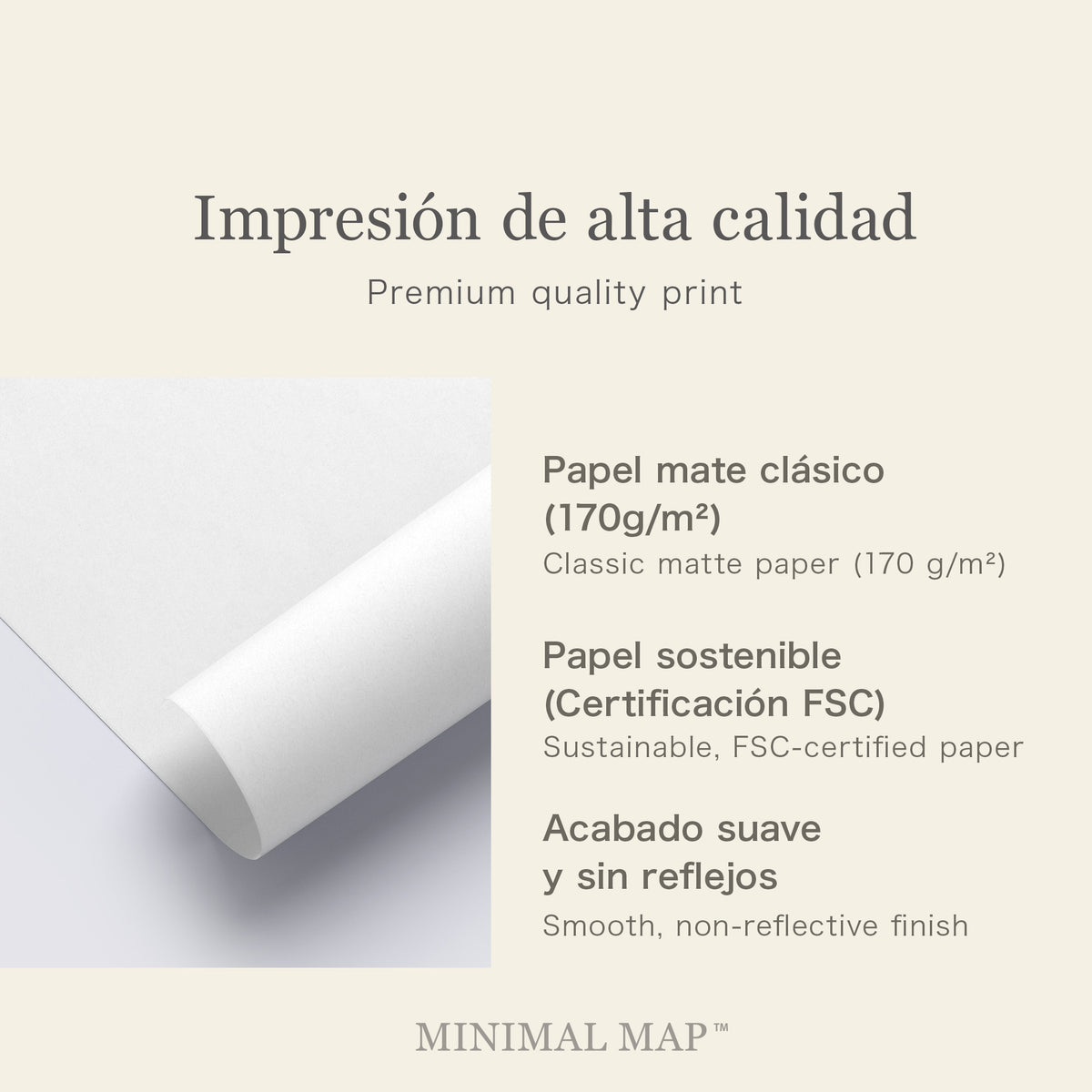 Póster mapa de Japón – Lámina minimalista (japonés con hiragana)